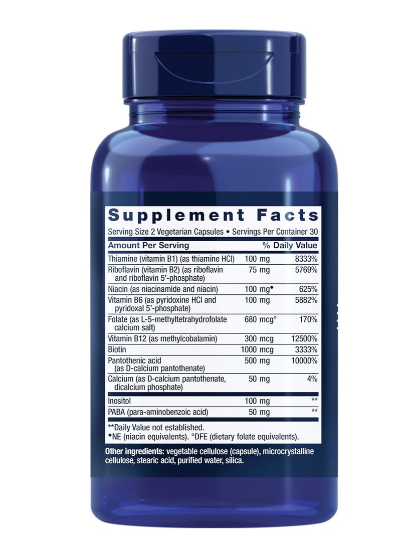 Life Extension, BioActive Complete B-Complex, 60 Vegetable Capsules - Image 2