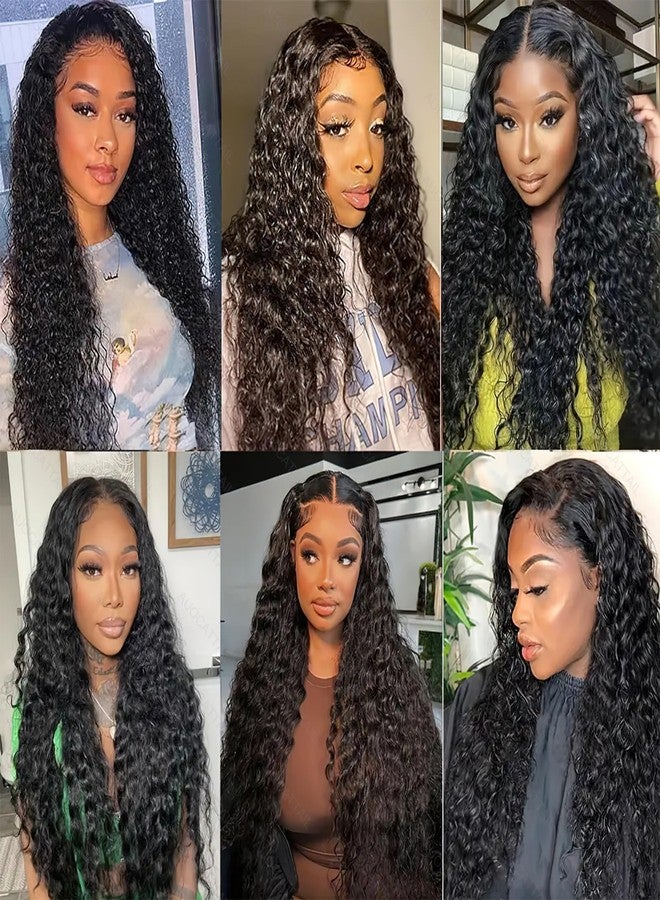 AUOCATTAIL 13x6 Lace Front Wigs Curly Wigs HD Transparent Pre Plucked Glueless Human Hair 180 Density Deep Part Curly Wigs for Women Natural Color (26 Inch) - Image 5