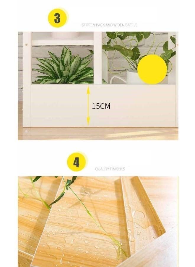 سي آند سي هوم متعدد الطبقات داخلي في الهواء الطلق ديكور النمط الأوروبي شرفة الجرف المنزلية تخزين الرف زهرة الجرف عرض موقف لغرفة المعيشة مدخل الأثاث 40x20x69 سم - Image 4