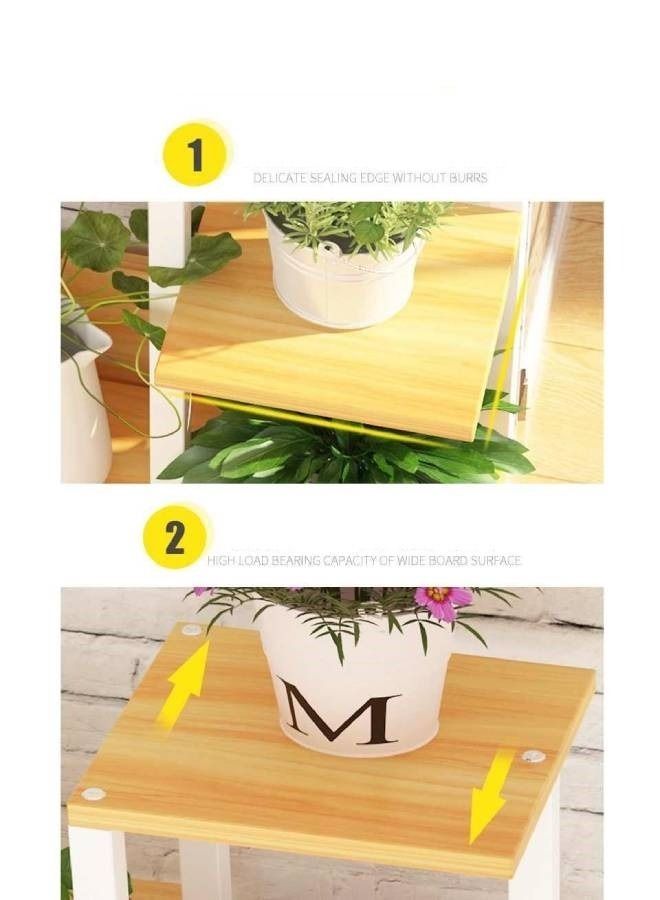 سي آند سي هوم متعدد الطبقات داخلي في الهواء الطلق ديكور النمط الأوروبي شرفة الجرف المنزلية تخزين الرف زهرة الجرف عرض موقف لغرفة المعيشة مدخل الأثاث 40x20x69 سم - Image 3