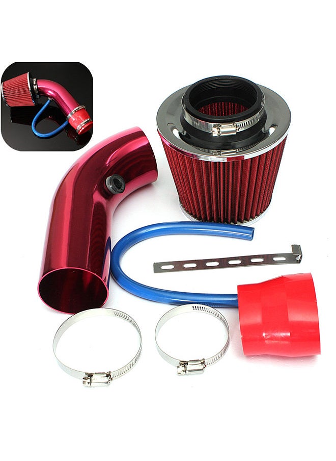 64-76mm/3'' Universal Car Cold Air Intake Filter Induction Pipe Power Flow Hose System