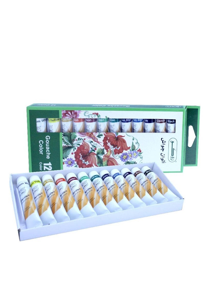 روكو مجموعة ألوان الغواش 12 لونًا - Image 2