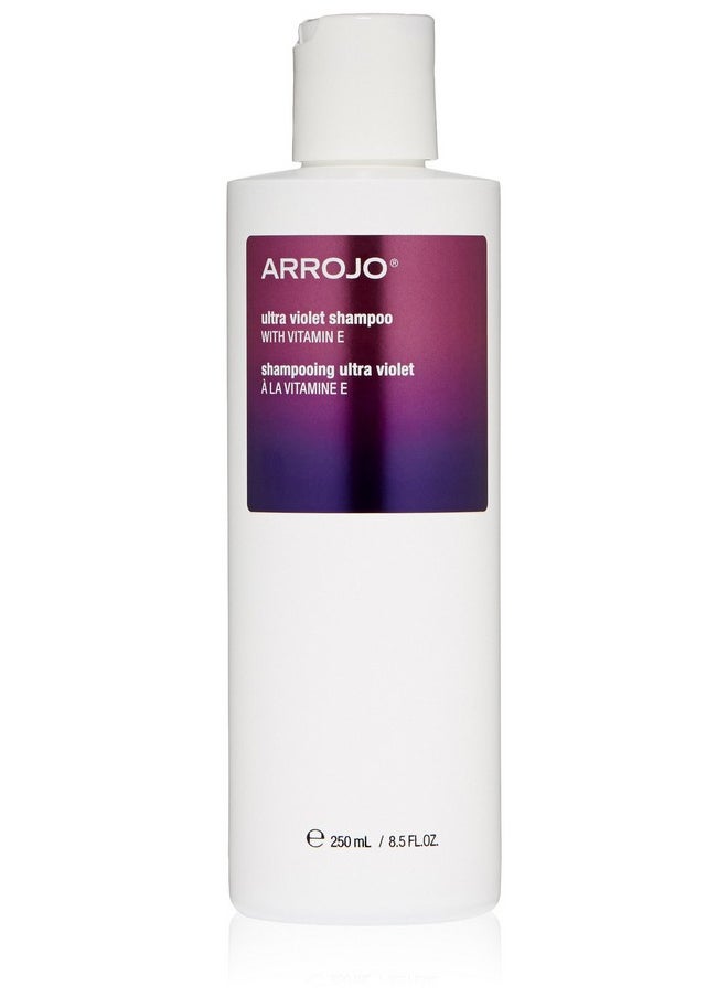 ARROJO Ultra Violet Purple Shampoo (8.5 Oz) Hair Shampoo For Color Treated Hair To Eliminate Brassy & Yellow Tones Purple Shampoo For Blonde Hair W/ Vitamin E Paraben And Sulfate Free Shampoo  - Image 2