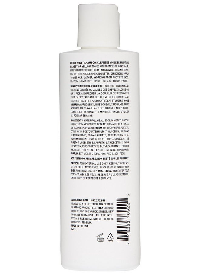 ARROJO Ultra Violet Purple Shampoo (8.5 Oz) Hair Shampoo For Color Treated Hair To Eliminate Brassy & Yellow Tones Purple Shampoo For Blonde Hair W/ Vitamin E Paraben And Sulfate Free Shampoo  - Image 3