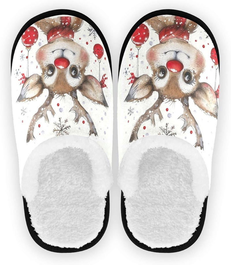 Boccsty Snowflakes Soft House Slippers Shoes Red Black Buffalo Plaid Spa Slippers House Shoes Memory Foam Slippers NonSlip Home Shoes for Men Woman