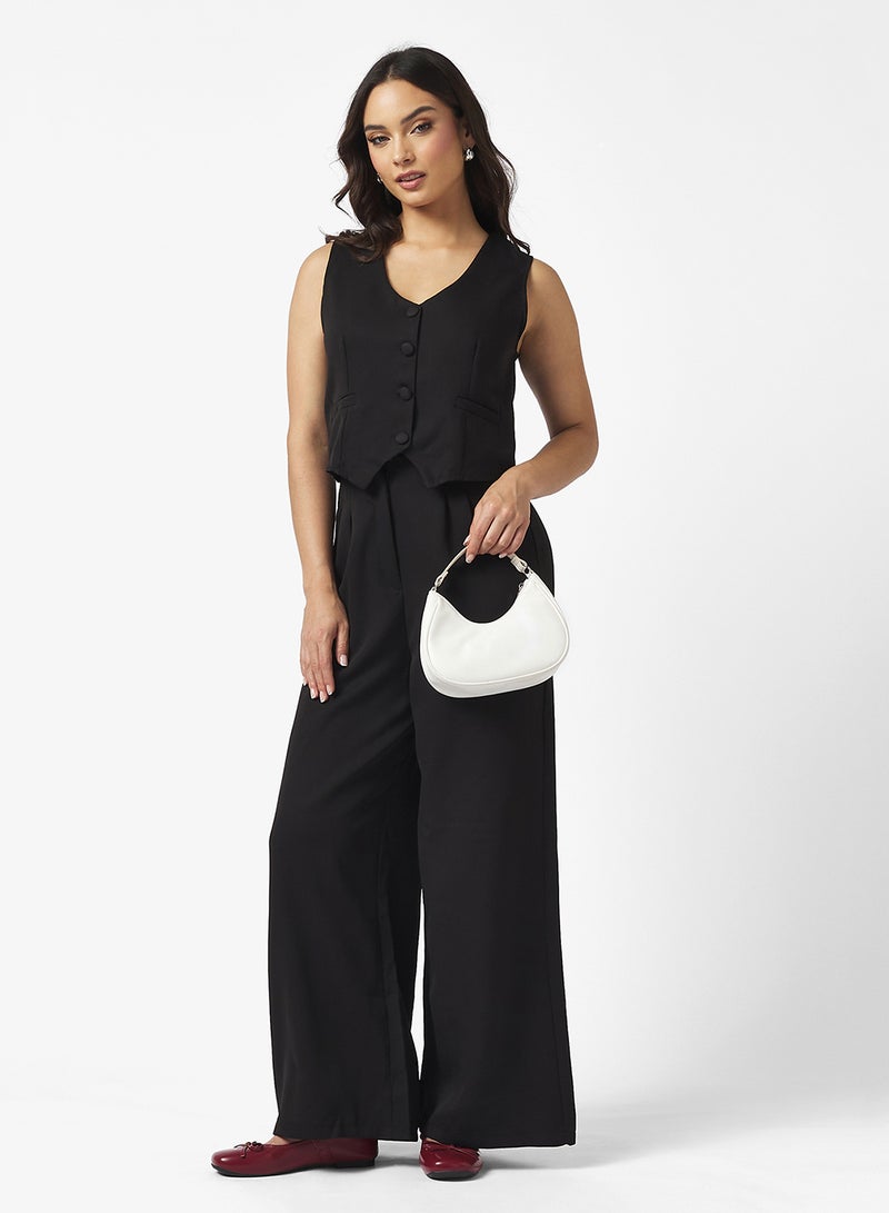 Ginger Button Down Waistcoat & Relaxed Fit Pant Coord Set - Image 5