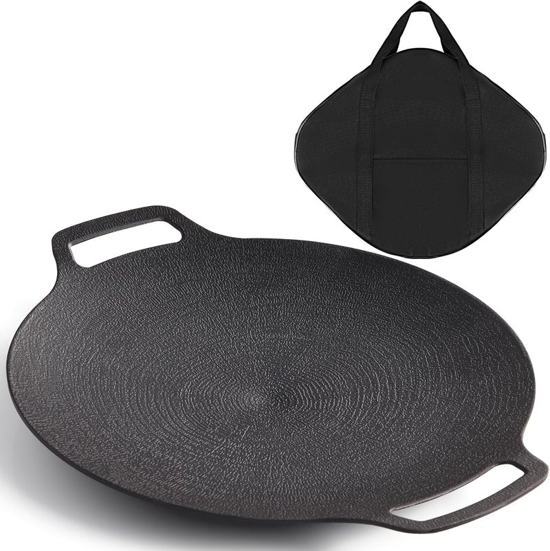 Sanbege Korean Grill Pan with Nonstick 6-Layer Coating, 13" Round BBQ Griddle with Bag, Compatible for Induction, Gas Stove, Electric Cooktop, Indoor or Outdoor Grilling - Image 1