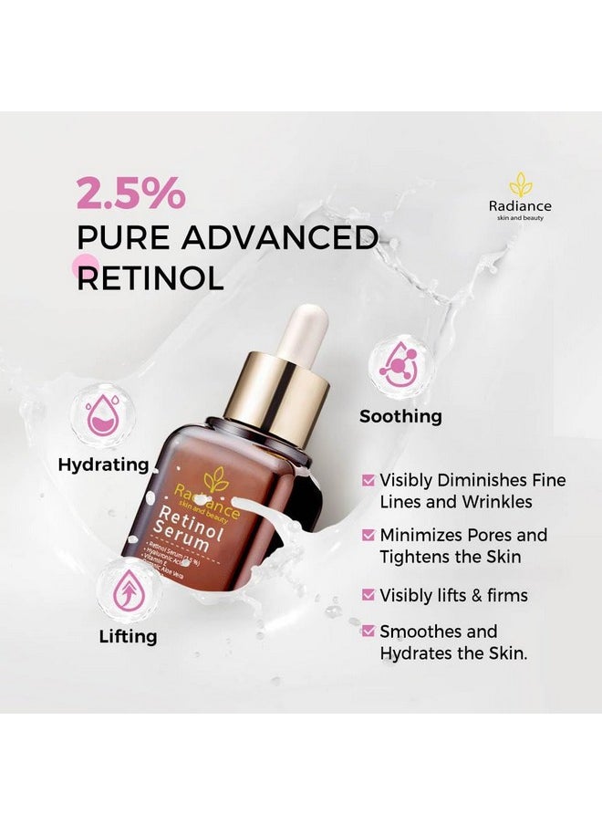 Generic - RADIANCE - Retinol Serum for Face with Vitamin E, Organic Jojoba Oil, Aloe Vera, Green Tea, Hylauronic Acid for Smoothing Fine Lines, Dark Spot & Anti Aging, Anti Wrinkles Facial Serum 1 Oz - Image 1