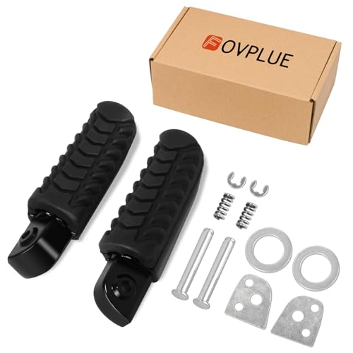 FOVPLUE Rear Passenger Footrests Foot Pegs for Kawasaki Ninja 650/Z650 2017-2025,Black - Image 5