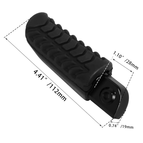 FOVPLUE Rear Passenger Footrests Foot Pegs for Kawasaki Ninja 650/Z650 2017-2025,Black - Image 4