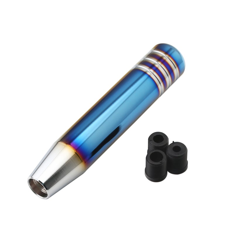 Gear Shifter Knob 18CM Easy Installation Spiral Design - Stable Fit Aluminum Alloy Gear Shift Knob for Manual Transmission Car Interior Sporty Driving Experience - Image 1