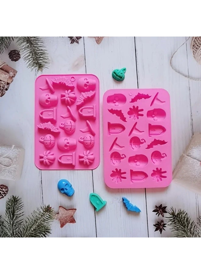 18-Link Easter Pumpkin Hat Mold Chocolate Silicone Baking Tools Cake Pudding Dessert Mold Home Supplies China Mainland-Color:Pink - Image 2