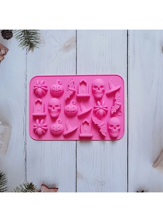 18-Link Easter Pumpkin Hat Mold Chocolate Silicone Baking Tools Cake Pudding Dessert Mold Home Supplies China Mainland-Color:Pink - Image 1