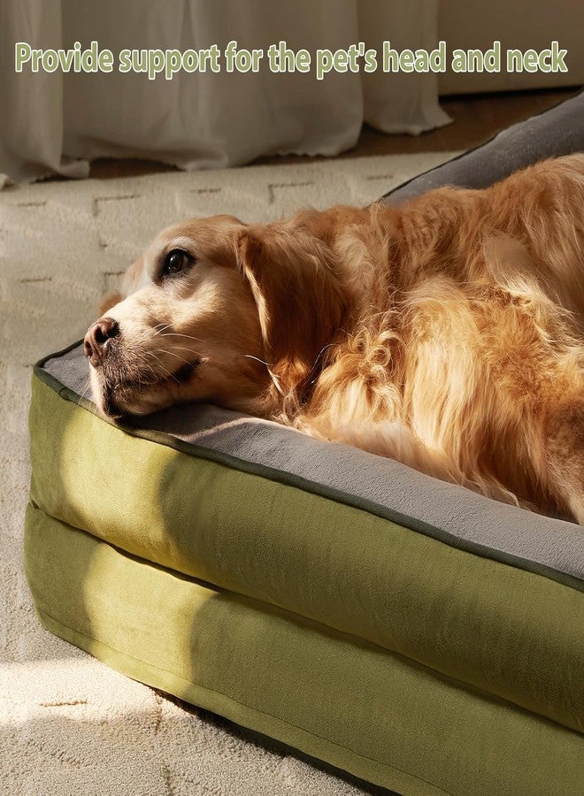 Gorgeous Dog Beds Memory Foam Orthopadic Large Bed Waterproof Layer for Labrador, Bulldog, Retriever, Poodle, Large Breed Dogbed (Grey Green, 36x27x4) - Image 2