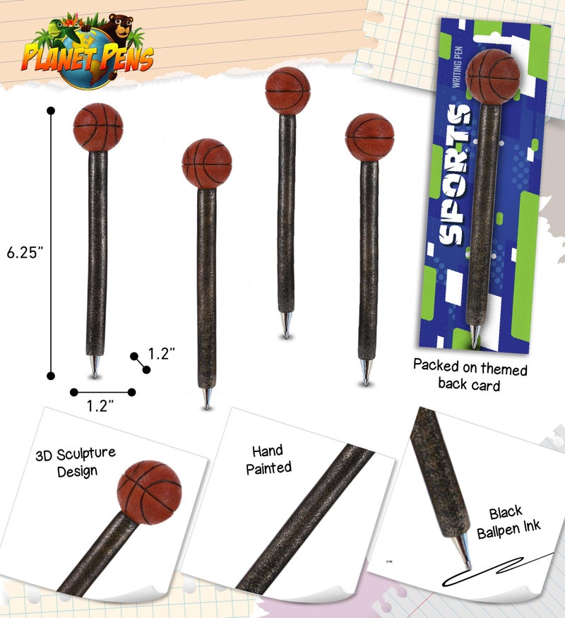 Planet Pens Basketball Novelty Pen – Fun & Unique Kids & Adults Office Supplies Ballpoint Pen, Cool Sports Writing Pen Instrument For School & Office - Image 3
