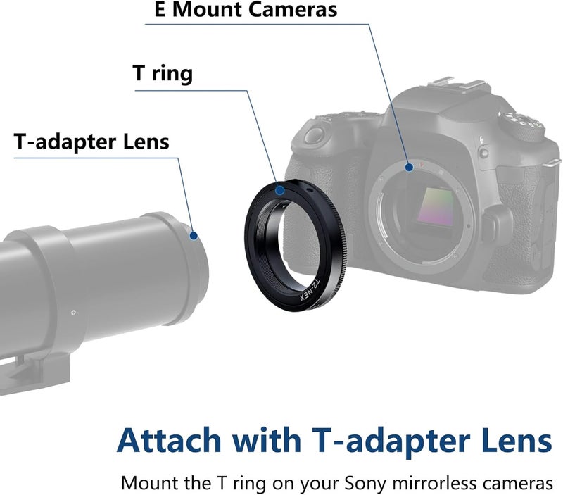 Lightdow T/T2 Mount Adapter Ring for Sony A7/A7R/A6000/A5100 - Image 3