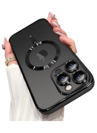 جراب مغناطيسي مصمم لهاتف iPhone 16 Pro Max [واقي عدسة كاميرا مدمج] [متوافق مع MagSafe] جراب شفاف رفيع ومضاد للخدش ومضاد للصدمات من مادة TPU الناعمة للنساء والرجال - أسود - pzsku/Z101BD6B83508DAE9F1B0Z/45/_/1738522142/4036458a-0cfc-4c8d-9d63-e174750f7f9d