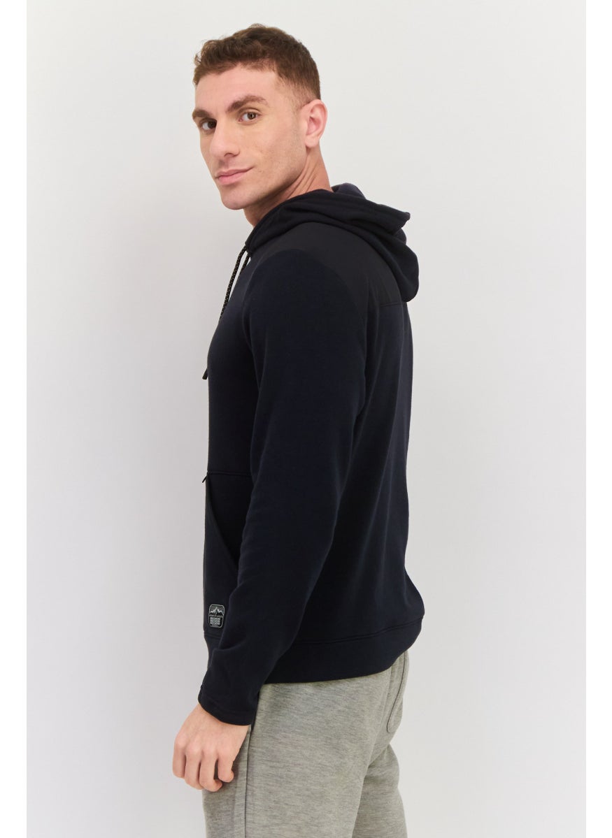 SKECHERS Men Sportswear Fit Brand Logo Long Sleeves Outdoor Sweatshirt, Black  - Image 2