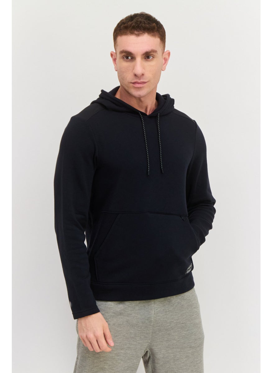 SKECHERS Men Sportswear Fit Brand Logo Long Sleeves Outdoor Sweatshirt, Black  - Image 1