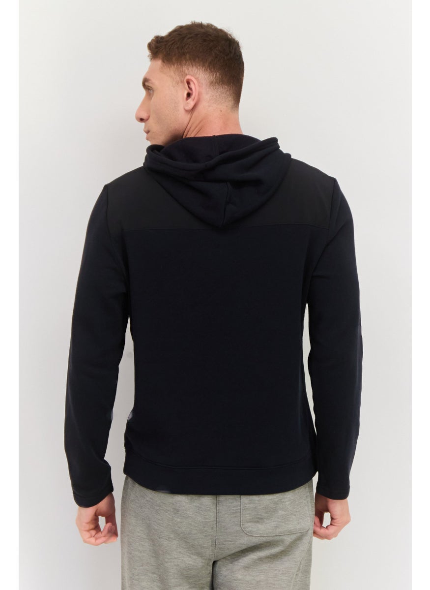 SKECHERS Men Sportswear Fit Brand Logo Long Sleeves Outdoor Sweatshirt, Black  - Image 3
