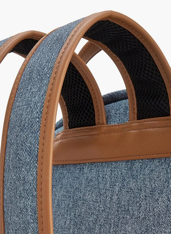 Lee Cooper BLUE Logo Print Backpack With Adjustable Shoulder Straps  | Best Price UAE