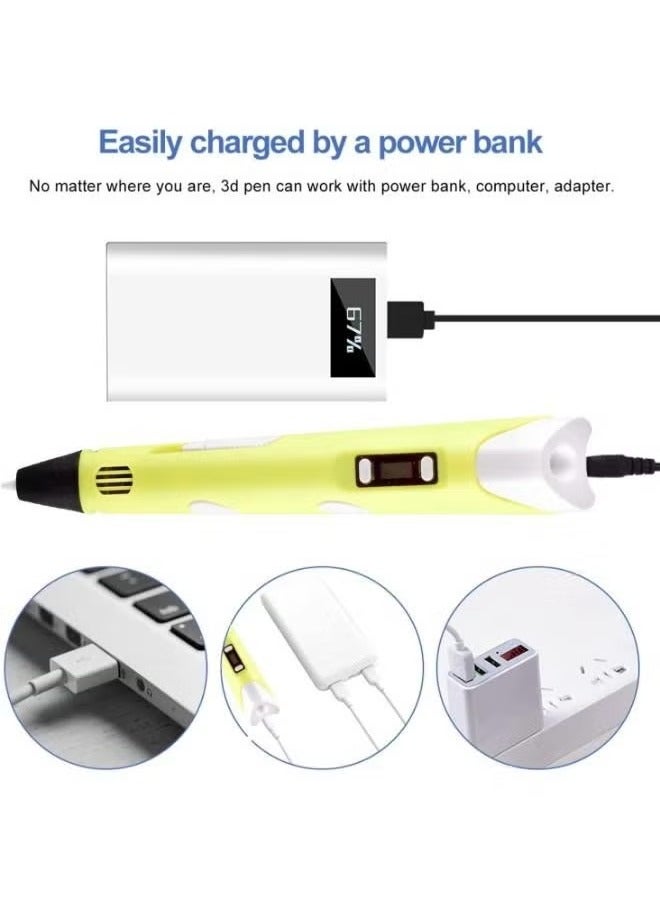 TIGER 3D Printing Pen Compatible with PLA & ABS Filament – Creative 3D Drawing Tool for Kids & Adults – Perfect for Arts, Crafts, DIY Projects & Educational Use – Safe Design with Adjustable Speed & Temperature – Ideal Gift for Birthdays & Holidays - Image 4