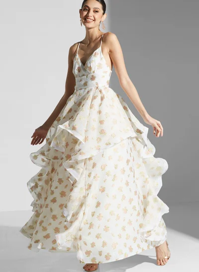 True Decadence Floral Tiered Dress