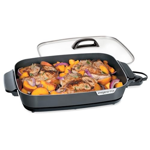 Presto! Presto 06858 16-Inch Slimline Electric Skillet with Glass Cover - Nonstick, Adjustable Temperature, Black - Image 2