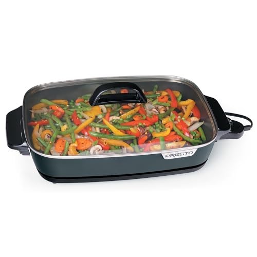 Presto! Presto 06858 16-Inch Slimline Electric Skillet with Glass Cover - Nonstick, Adjustable Temperature, Black - Image 5