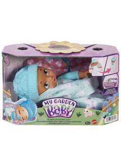 My First Little Bunny Baby Doll (9-in), Soft Body with Plush Ears, Blue