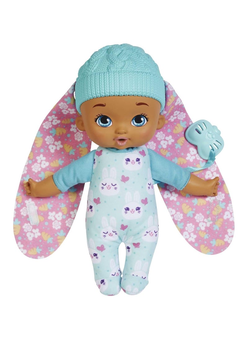 My Garden Baby - My First Little Bunny Baby Doll (9-in), Soft Body with Plush Ears, Blue - Image 1