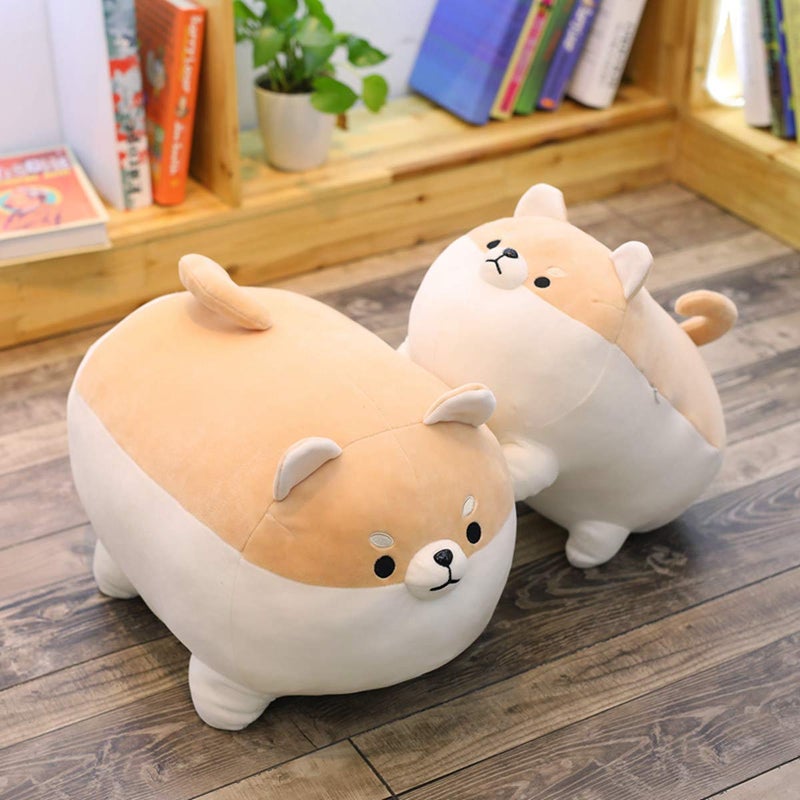 EHOTONG Shiba Inu Dog Plush Pillow  Corgi Stuffed Animal Plush Toy Hug Pillow Gifts for Girl Boy (Brown  15.7in) - Image 3