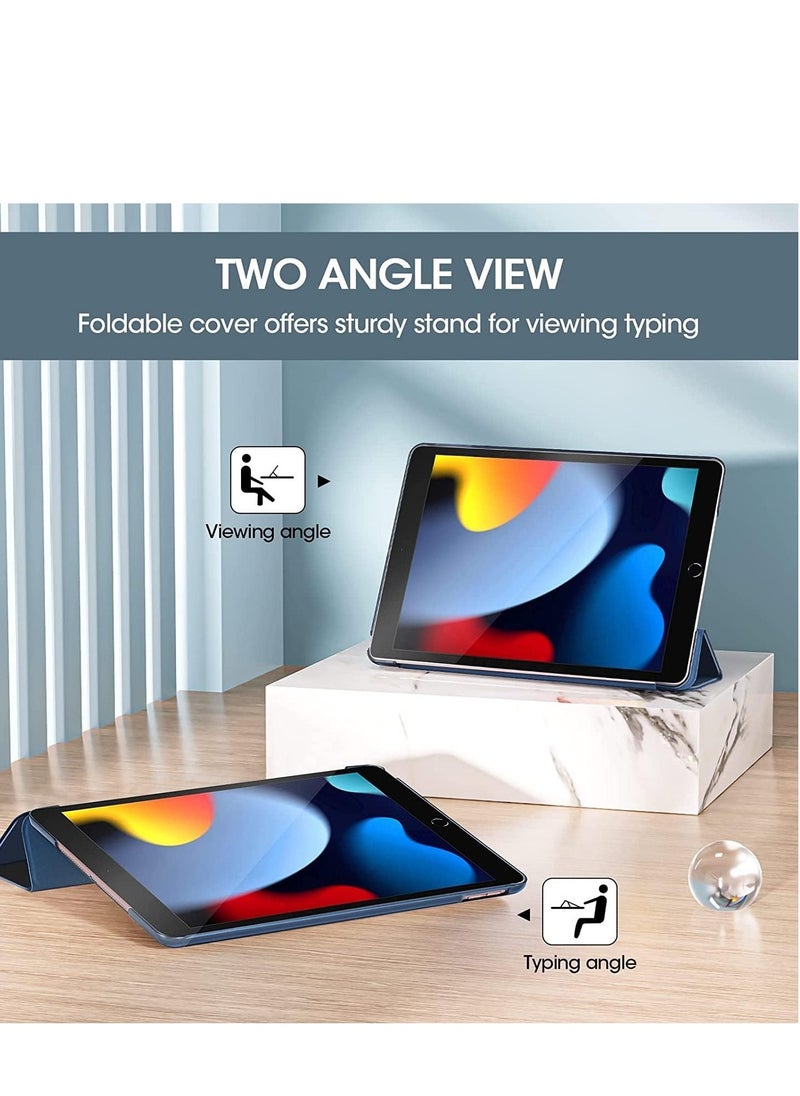 Raxoom iPad 9th/8th/7th Generation case (2021/2020/2019) iPad 10.2-Inch Case with Pencil Holder [Sleep/Wake] Slim Soft TPU Back Smart Magnetic Stand Protective Cover Cases (Navy Blue) - Image 5