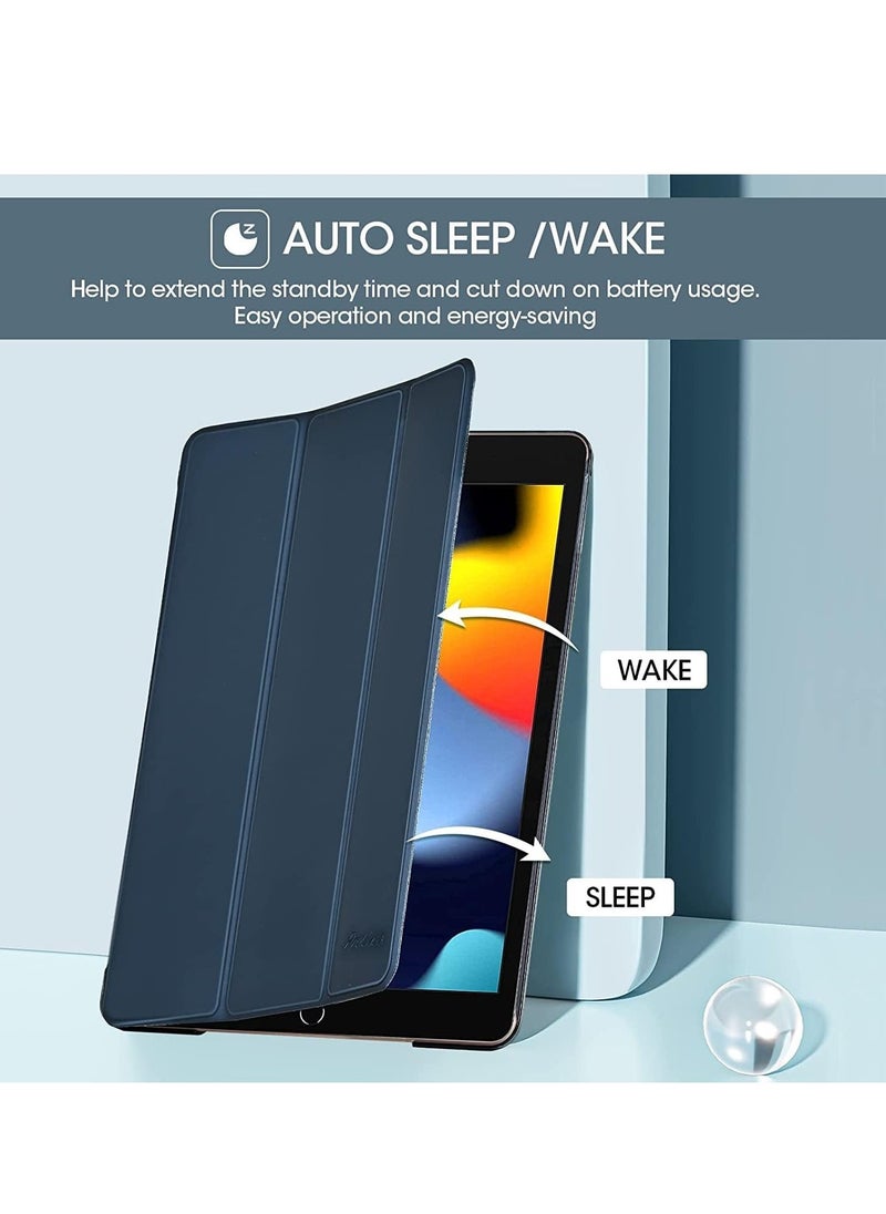 Raxoom iPad 9th/8th/7th Generation case (2021/2020/2019) iPad 10.2-Inch Case with Pencil Holder [Sleep/Wake] Slim Soft TPU Back Smart Magnetic Stand Protective Cover Cases (Navy Blue) - Image 4