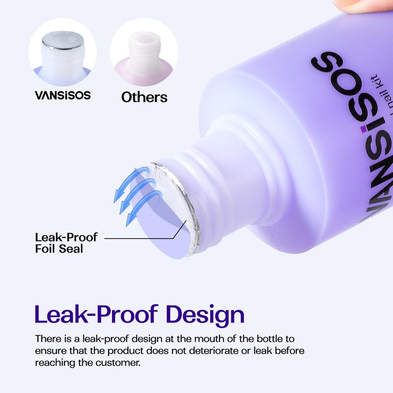 VANSISOS Monomer Acrylic Nail Liquid: 4fl.oz Professional EMA Acrylic Liquid Monomer with Nail Brush for Beginners at Home DIY Nail Salon Use Non-Yellowing MMA-Free - Image 5