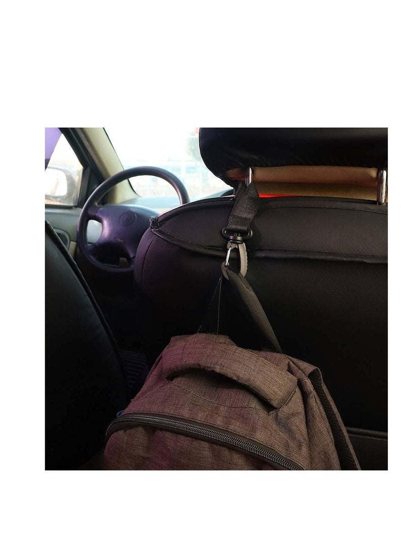 SYOSI Stroller Hooks Buggy Clips 4Pcs ABS Stroller Hooks Carabiner Hook Stroller Organizer Hook Clip Convenient Stroller Accessories Bag Hooks for Hanging Diaper Bags Purse 360 degree Rotation - Image 3