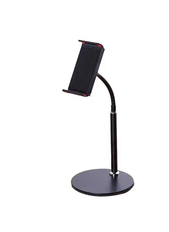 SS Multi-angle adjustable aluminum tablet stand with a 15cm base metal tablet pc stand compatible with phone and tablet  - Image 1