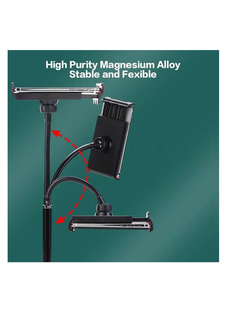 SS Multi-angle adjustable aluminum tablet stand with a 15cm base metal tablet pc stand compatible with phone and tablet  - Image 2