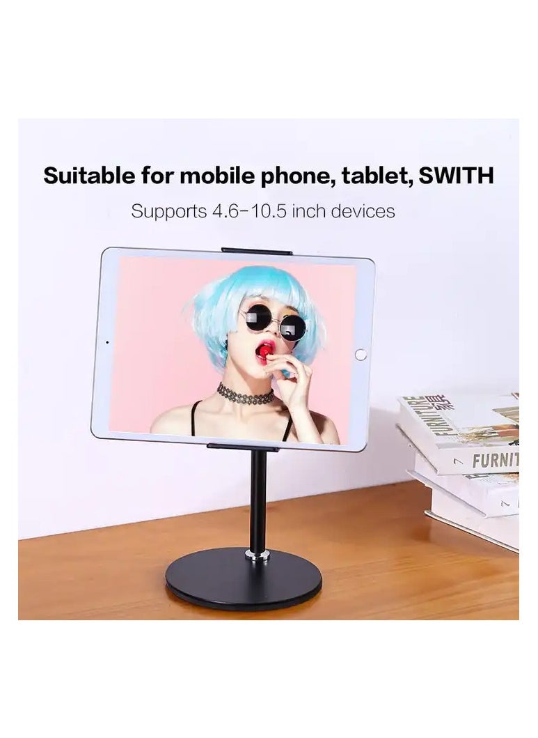 SS Multi-angle adjustable aluminum tablet stand with a 15cm base metal tablet pc stand compatible with phone and tablet  - Image 3