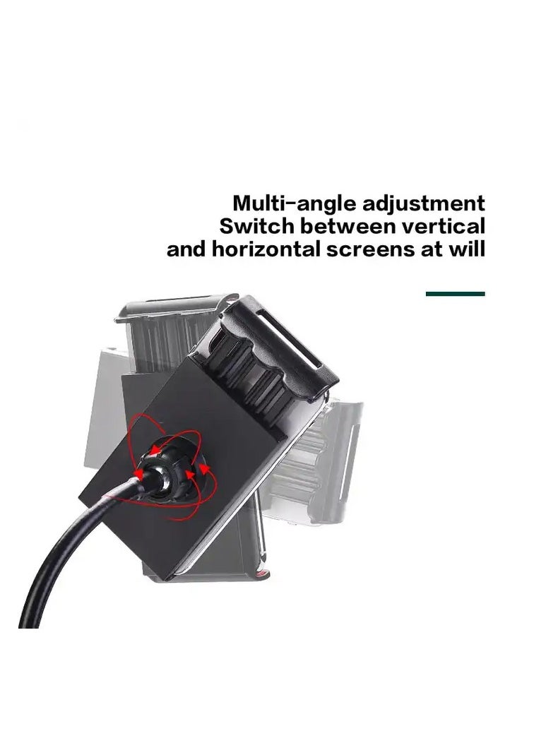SS Multi-angle adjustable aluminum tablet stand with a 15cm base metal tablet pc stand compatible with phone and tablet  - Image 4