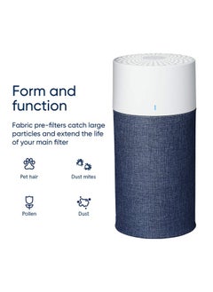 Blueair Blue Pure 411 Auto Navy PreFilter, Washable Fabric Traps Pollen, Pet Hair & Dust, Night Waves  - Image 3