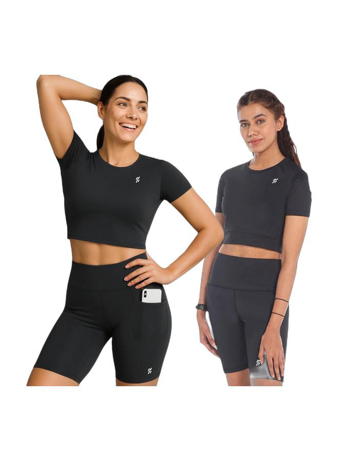 Moveletix Yoga Shorts & Leggings with Smart Pocket - Image 1