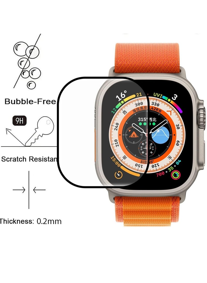 3-Pack Screen Protector for Apple Watch Ultra 2 49mm (2023) – Full Coverage, Anti-Bubble, Wear-Resistant Composite Material Protective Film  - Image 3