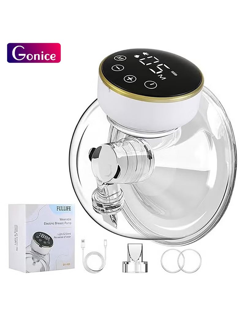 Gonice - Wearable Electric Wireless Hands-Free Breast Pump With 3 Modes And  9 Levels Suction, Smart LCD Display, Massage And Pumping - Image 1