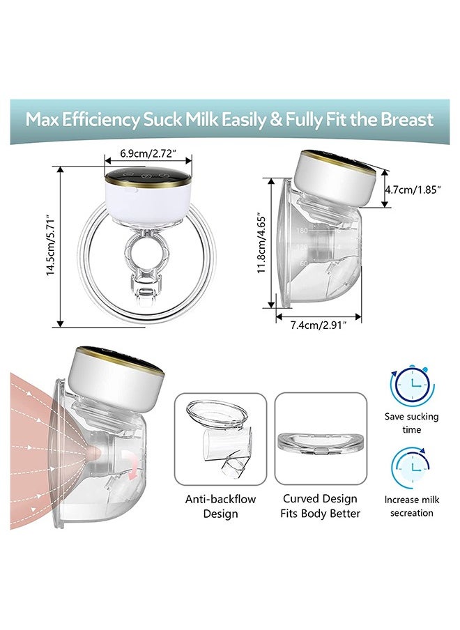 Gonice - Wearable Electric Wireless Hands-Free Breast Pump With 3 Modes And  9 Levels Suction, Smart LCD Display, Massage And Pumping - Image 1