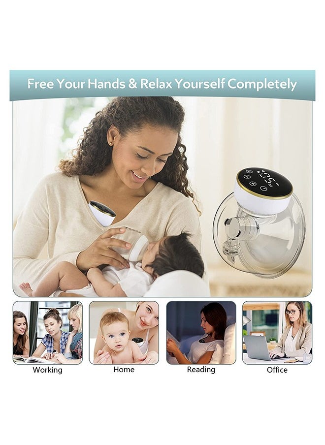 Gonice - Wearable Electric Wireless Hands-Free Breast Pump With 3 Modes And  9 Levels Suction, Smart LCD Display, Massage And Pumping - Image 1