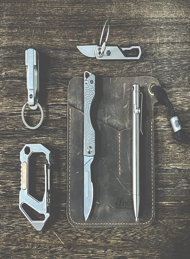 KeyUnity KP01ST Bolt Action EDC Pen with Clip, Titanium Pocket Ballpoint Pen for Everyday Carry (Polished) - Image 4