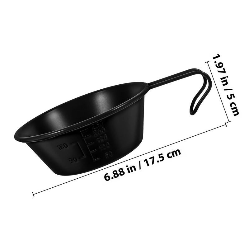 304 Stainless Steel Salad Bowl With Handle Portable Outdoor Dinnerware For Camping Hiking Picnic - Image 3