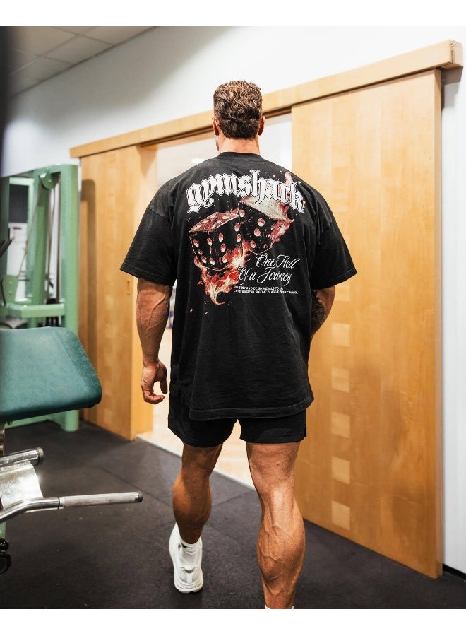 Gymshark Men's Athletic T-Shirt - American Trendy and Versatile Fashion