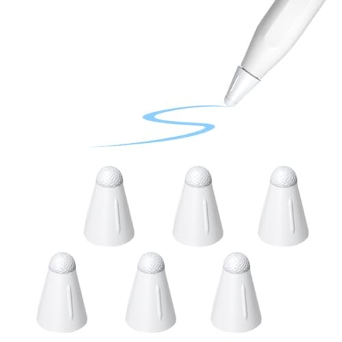 SIXFU Upgrade Covers for Apple Pencil Tips Suitable Paper-Like Screen Protector, Noise Reduction Accessories for Apple Pencil 2nd Generation/ 1st Gen/Pro/USB-C iPencil tip(6 PCS) - Image 1